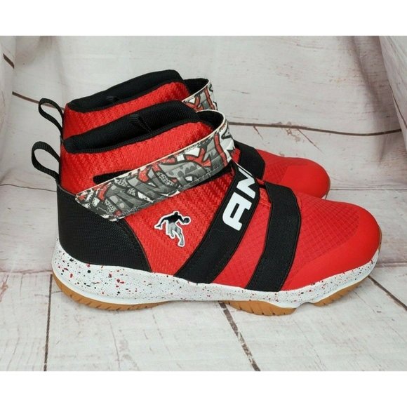 Boys AND1 Strapped Blindside Basketball Shoes Sneakers Size 5 Red - Picture 5 of 12